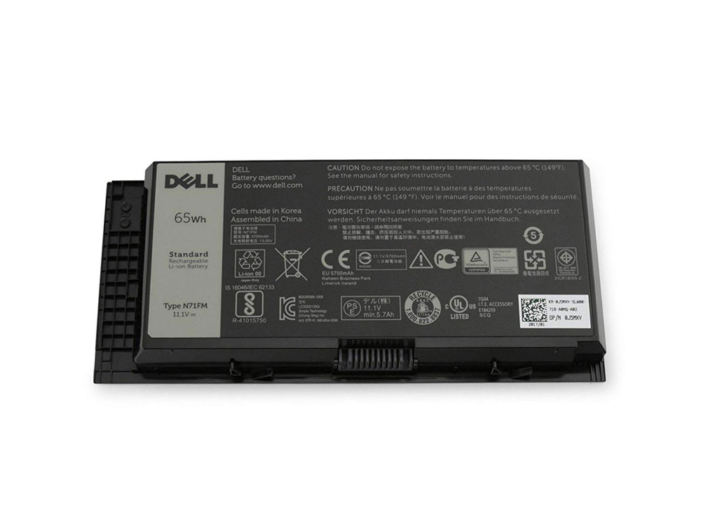 65Wh Batterie Original pour Dell N71FM 5V19F 451-BBGN