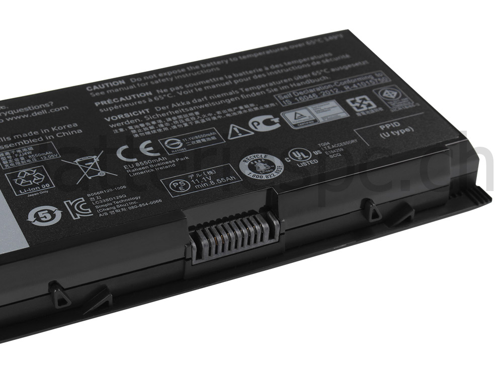 97Wh Batterie Original pour Dell Precision M4800 P20E