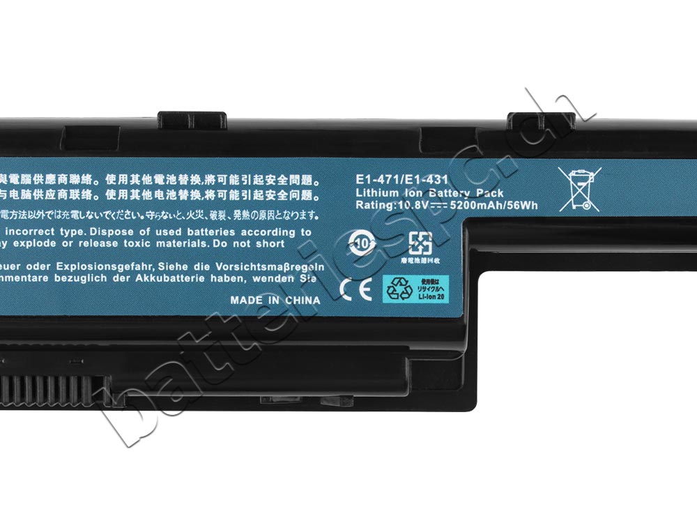 5200mAh Batterie pour Acer Aspire V3-772G-9822 V3-772G-9829 V3-772G-9850