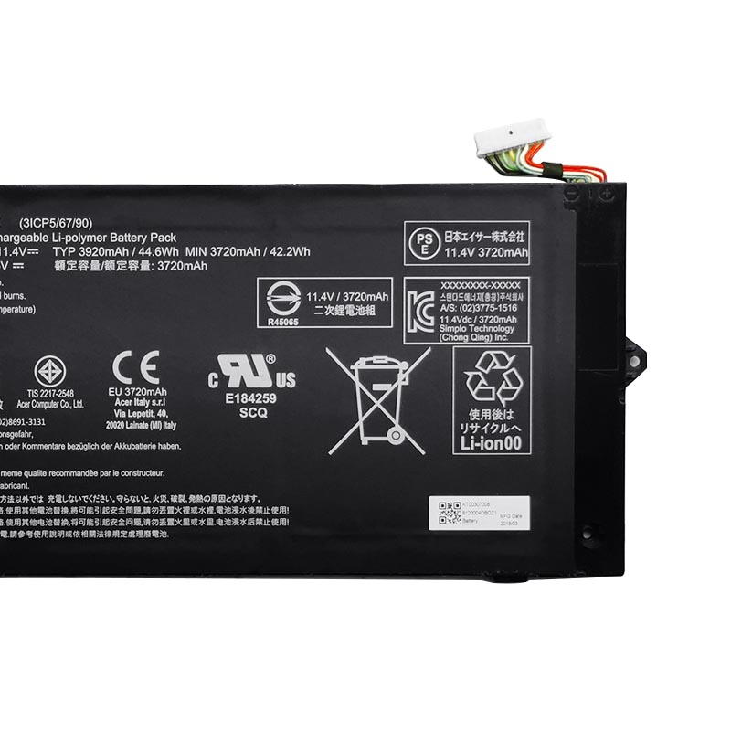 Original 3920mAh 44.6Wh Batterie Acer Chromebook 514 CB514-1H-C2WD