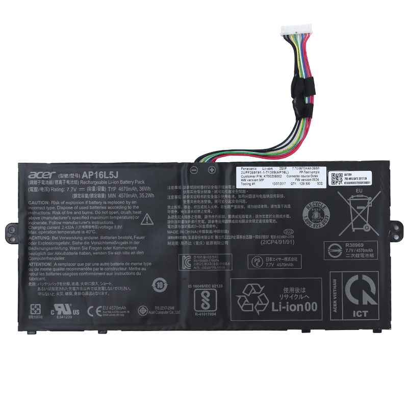 Original 4670mAh 36Wh Batterie Acer 2ICP4/91/91