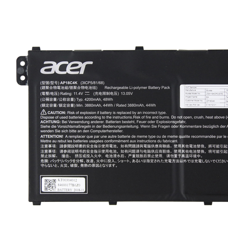 Original 4200mAh 48Wh Batterie Acer Aspire 5 A515-54-55AA