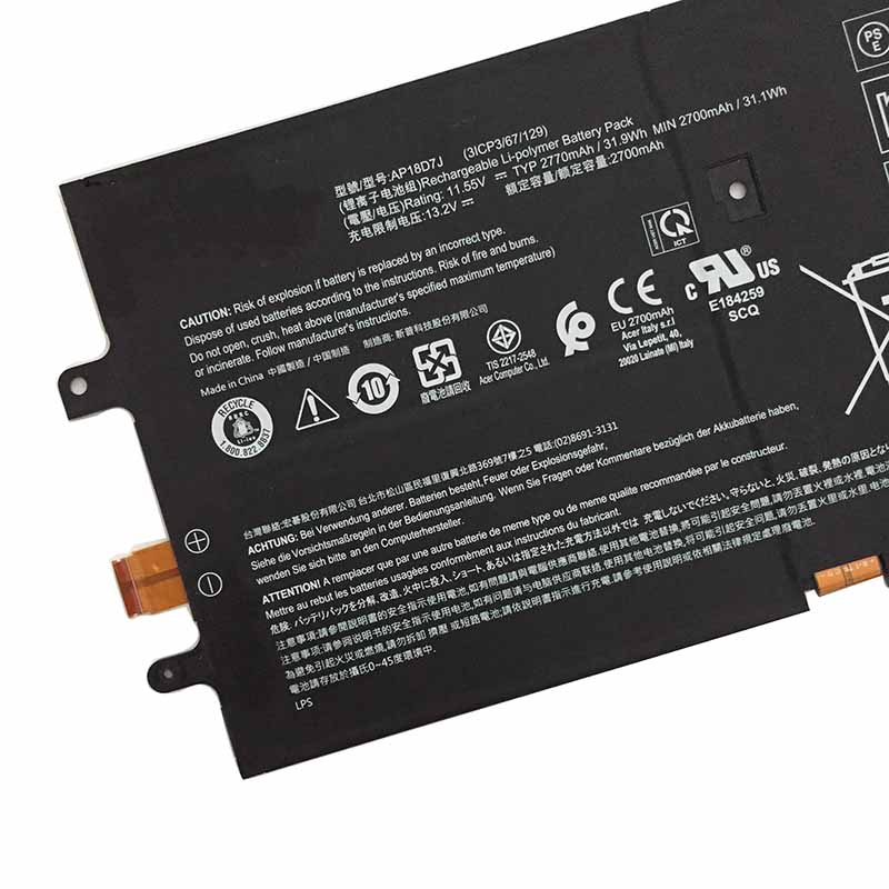 31.9Wh Batterie Acer AP18D7J