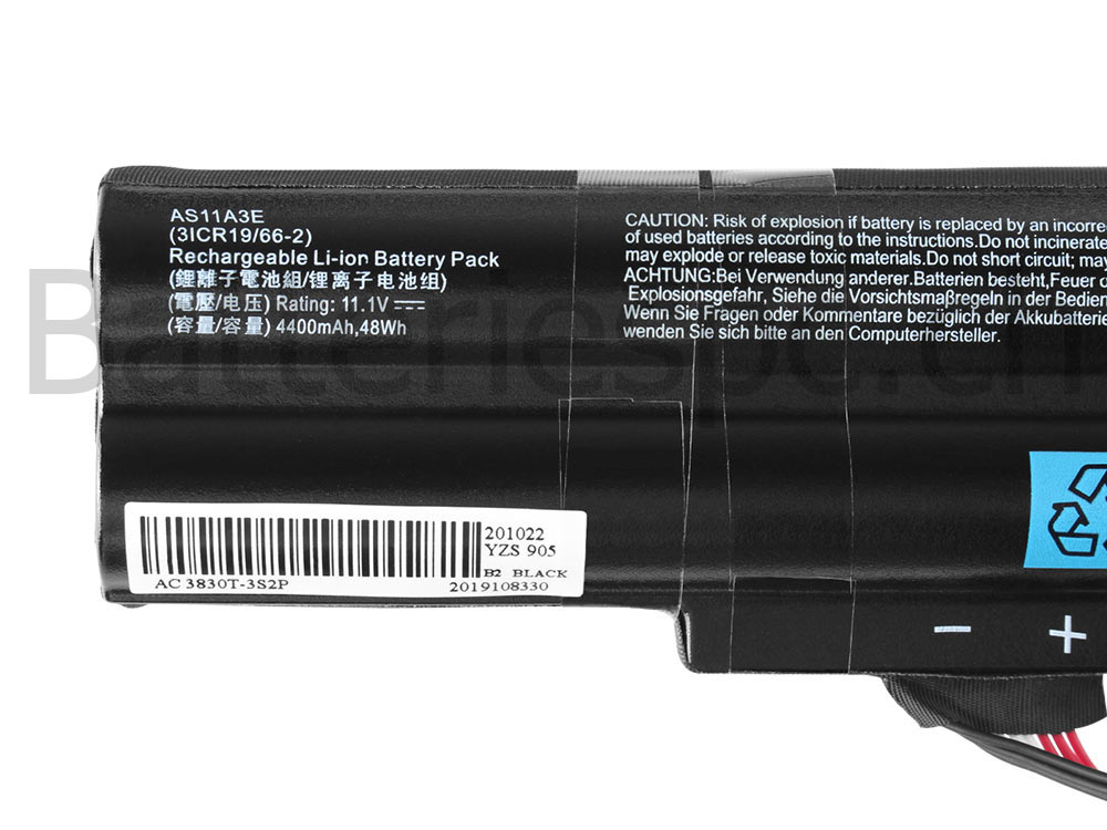 Original 4400mAh 48Wh Batterie Acer Aspire 3830 3830G 3830T 3830TG