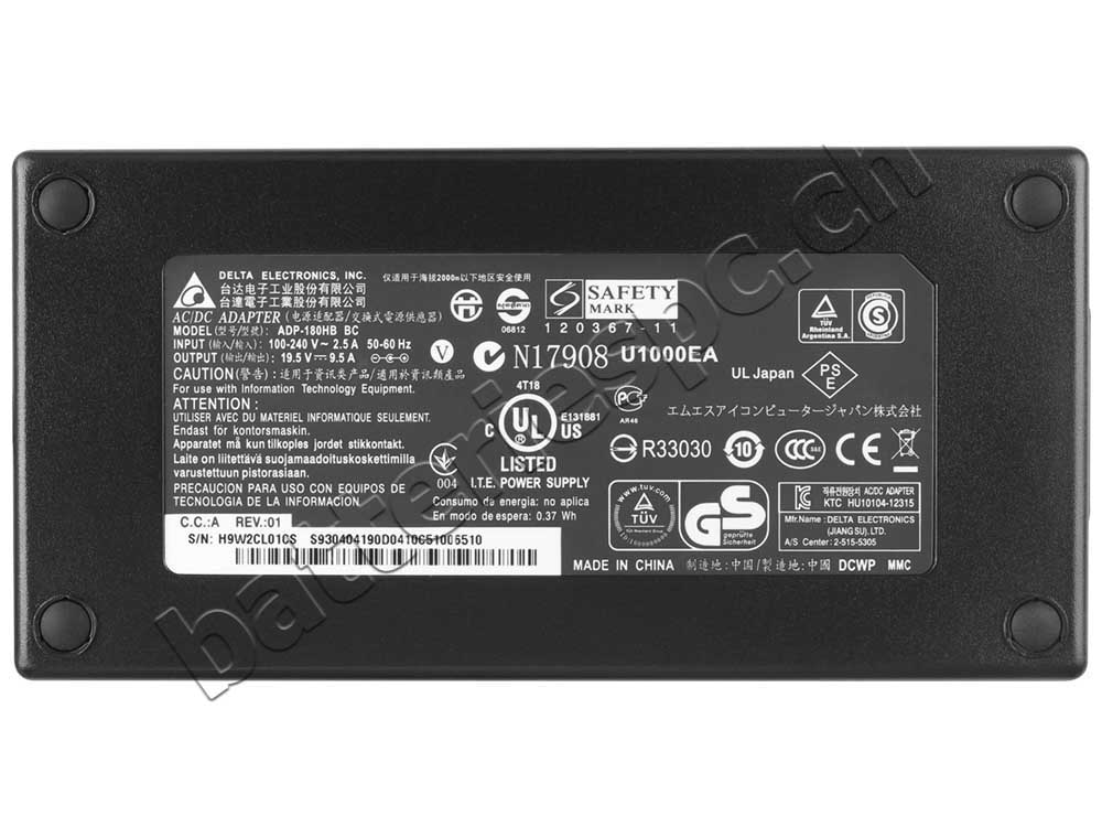 180W Original AC Adaptateur Chargeur pour Alienware AREA-51 M9750