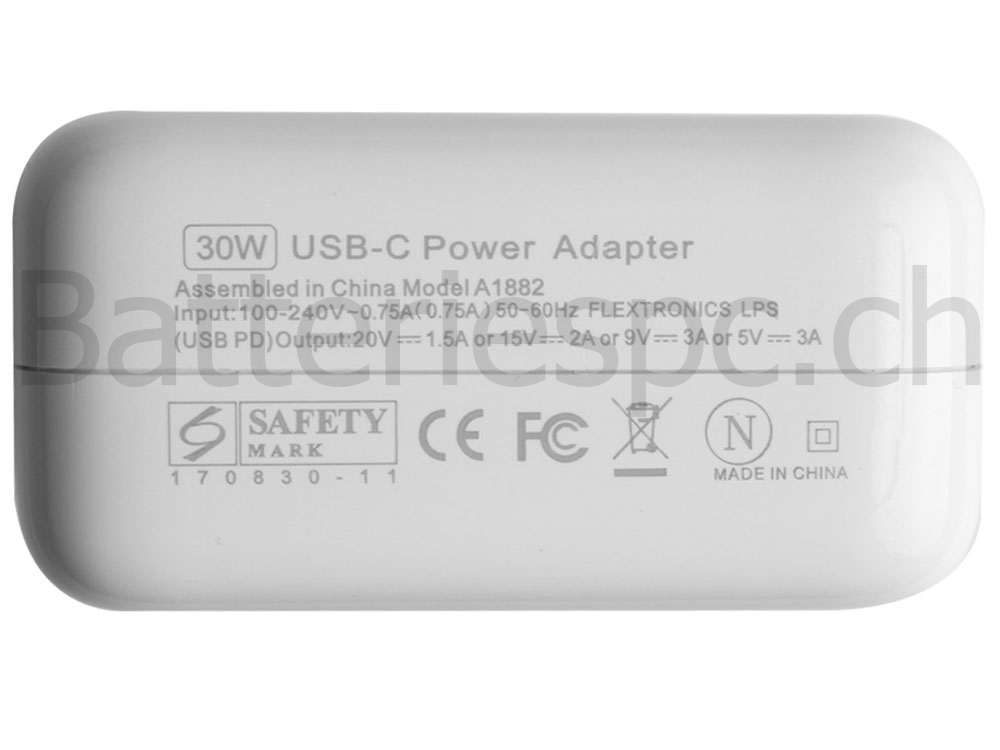 30W USB-C AC Adaptateur Chargeur Apple 13.3 MacBook Air Z0XA-MWTL230