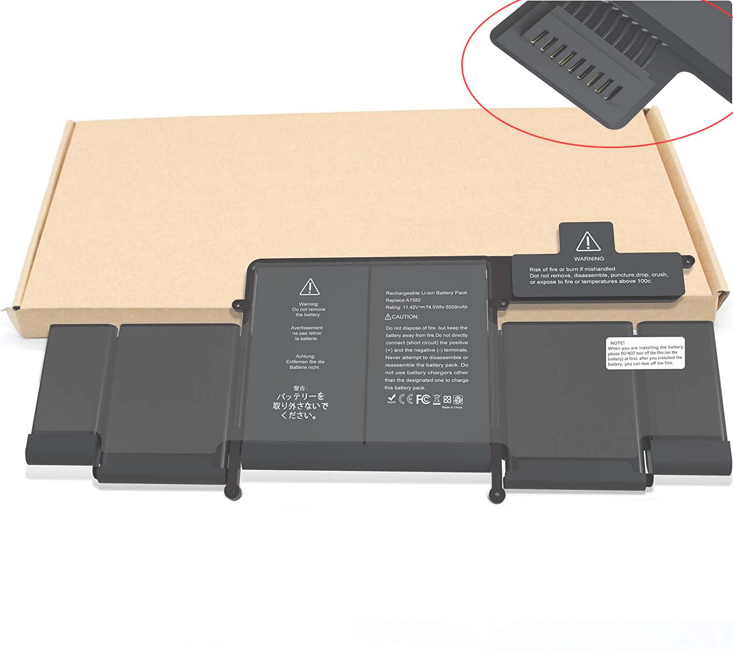 6559mAh 74.9Wh Batterie Apple MacBook A1502 (2015)