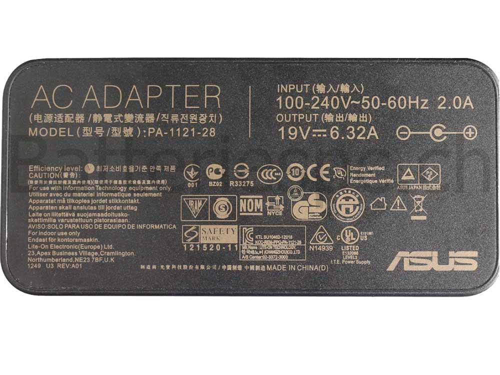 120W 4.5mm * 3.0mm Original AC Adaptateur Chargeur Asus PA-1121-28