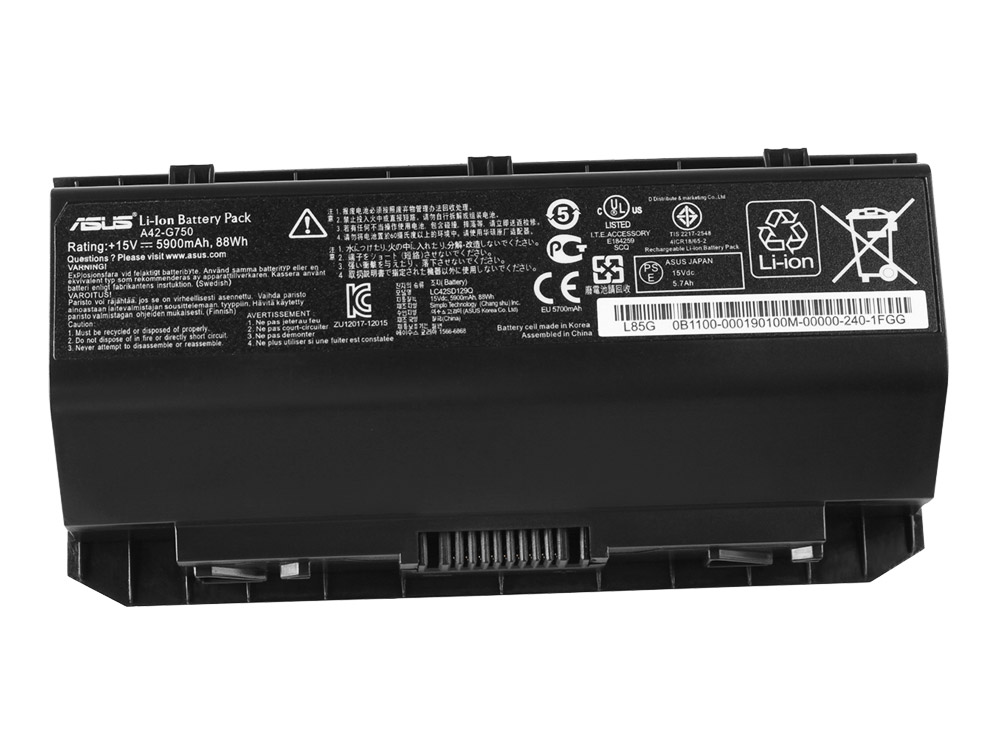 5900mAh Batterie Original pour Asus 0B110-00200000 G750J-T4061H G750JM-DS71