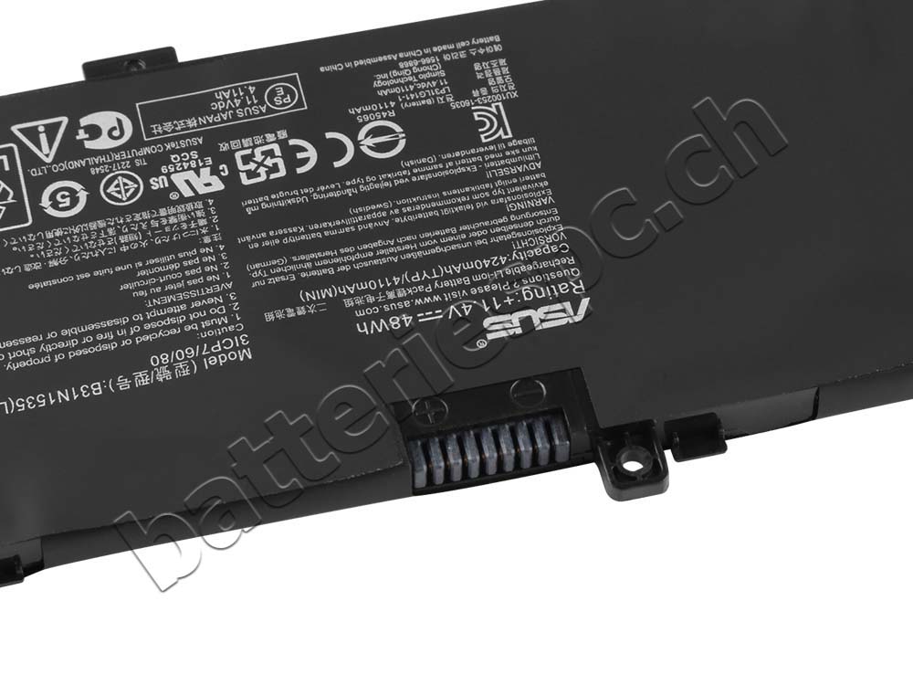 48Wh 4110mAh Original Batterie pour Asus Zenbook UX310UQ