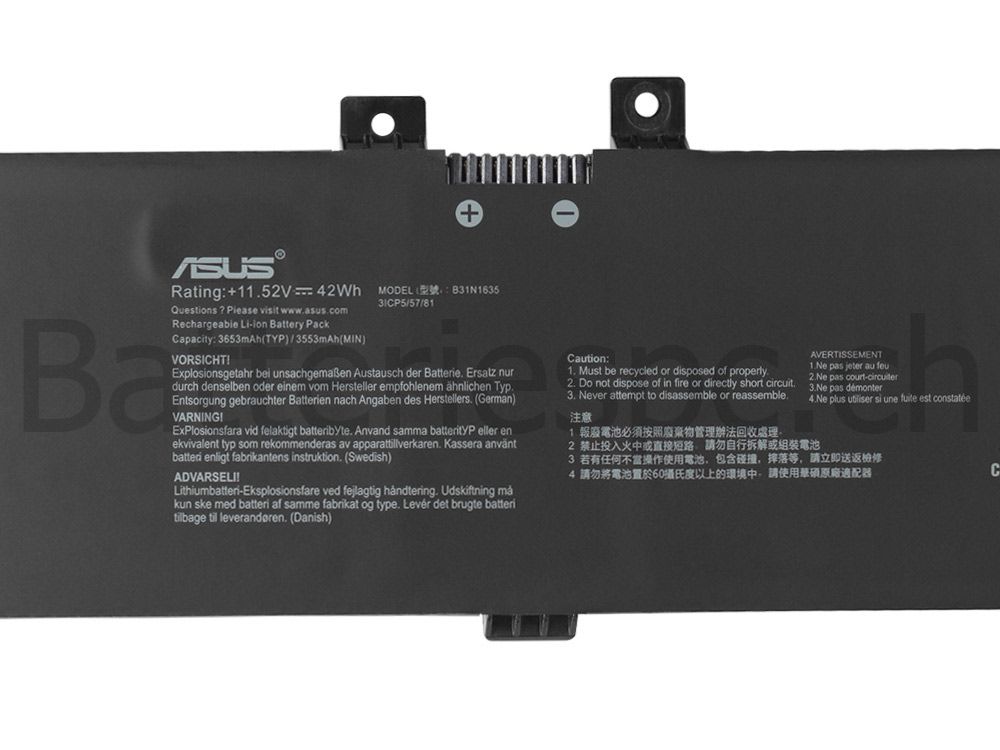 42Wh Batterie Original Asus VivoBook X705UA-BX246T X705UA-BX270T-BE