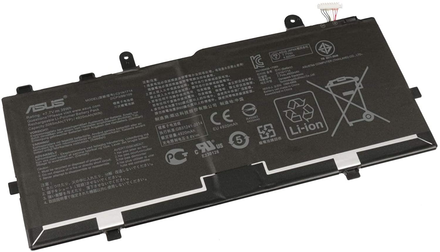 5065mAh 39Wh Batterie Asus 0B200-02740000