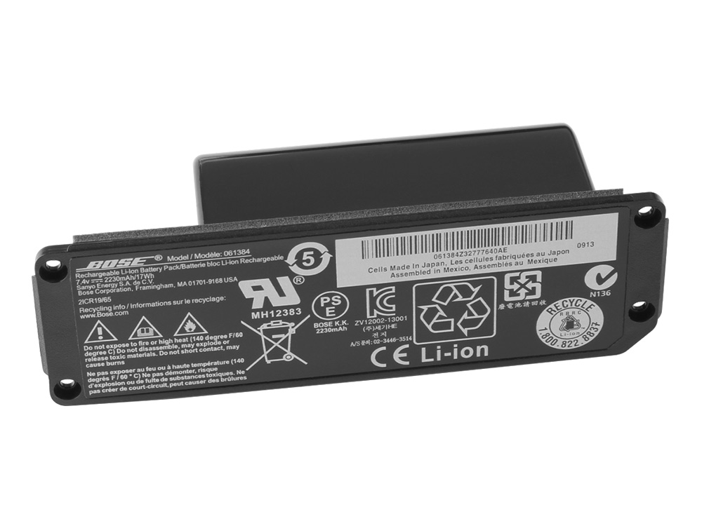 2230mAh 17Wh Batterie Bose Soundlink Mini I 061384 061385