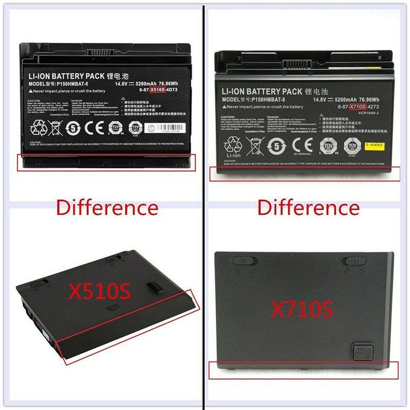 5200mAh Batterie Schenker W703 (P170SM)