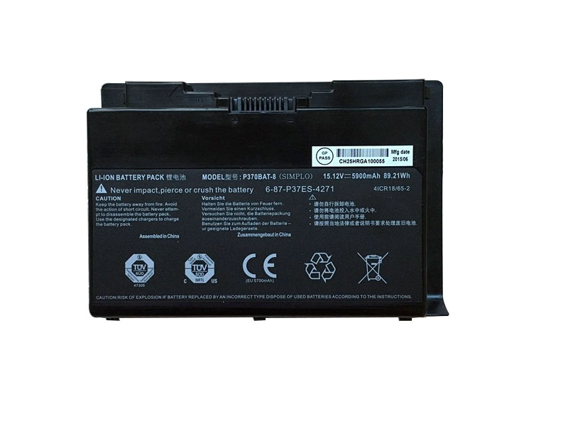 Original 5900mAh 89.21Wh Batterie Clevo 6-87-P37ES-427