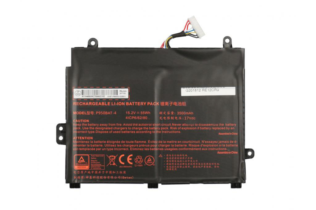 Original 3500mAh 55Wh Batterie Clevo 4ICP5/65/80