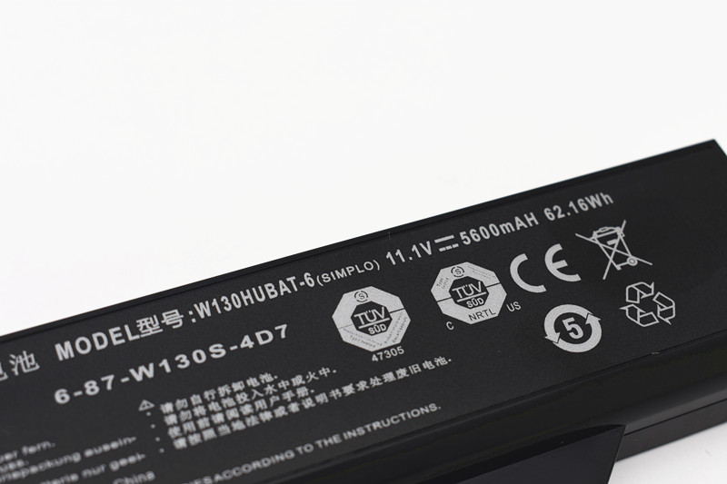 Original 5600mAh 62.16Wh Batterie Clevo 6-87-W130S-4D72