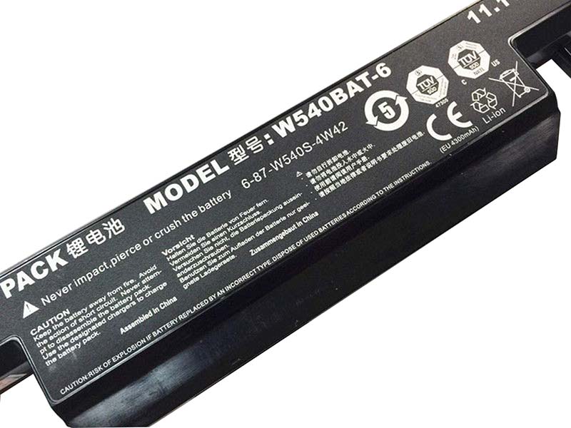 Original 4400mAh 48.84Wh Batterie Clevo 6-87-W540S-4W42