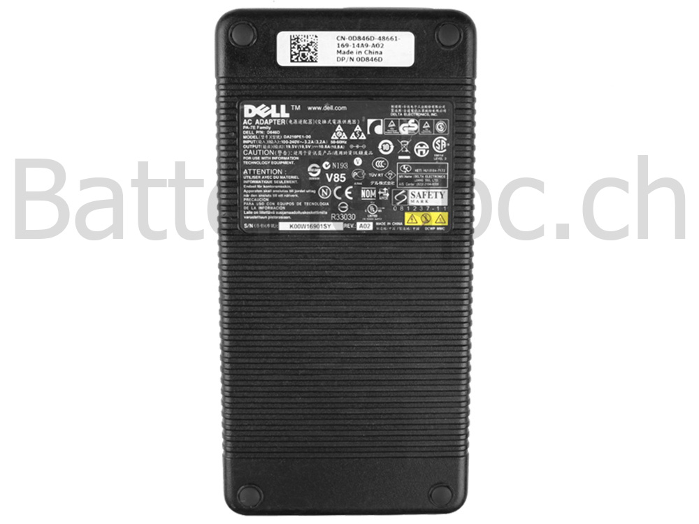 Original 210W Dell 450-12247 AC Adaptateur Chargeur