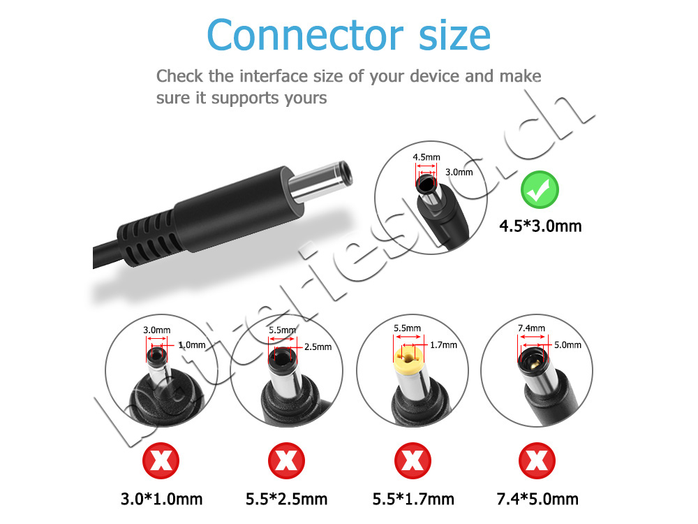 65W Original AC Adaptateur Chargeur Dell Inspiron 5491 2-in-1