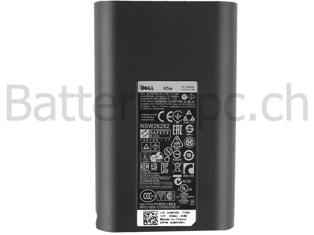 Original 65W AC Adaptateur Chargeur Dell Latitude P33T001