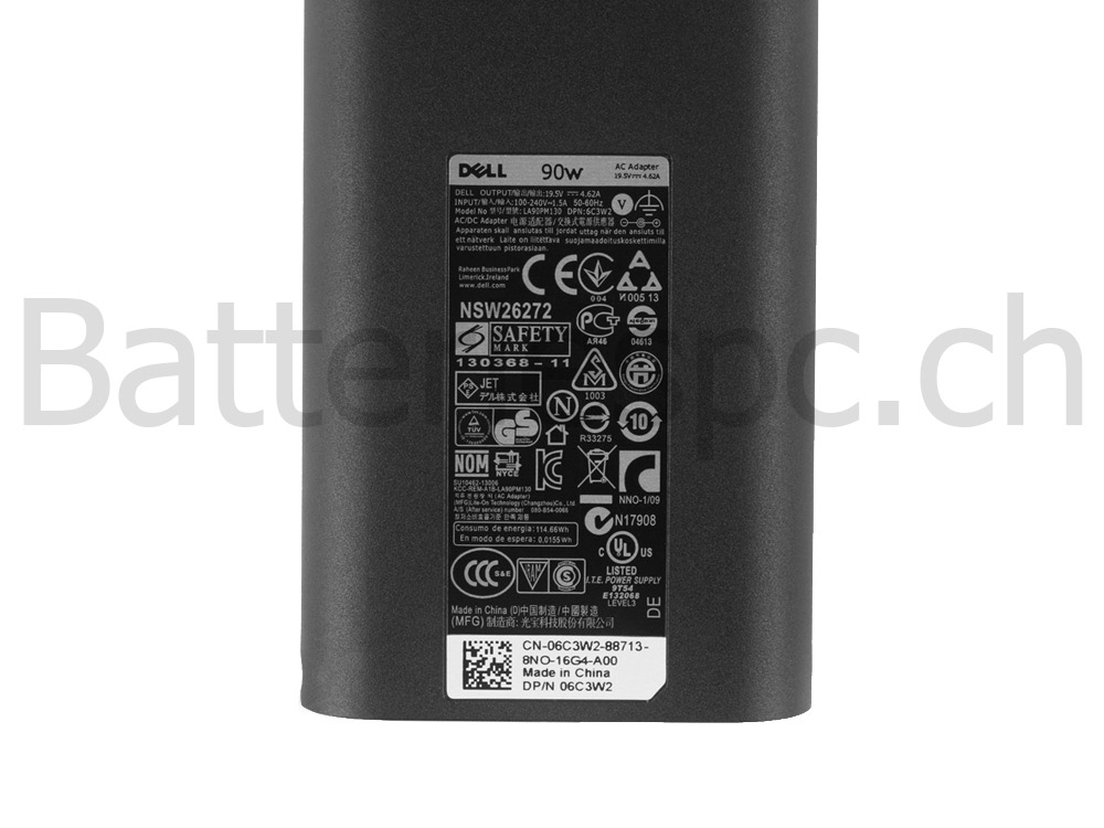 90W Dell Latitude 5404 P46G001 Original AC Adaptateur Chargeur