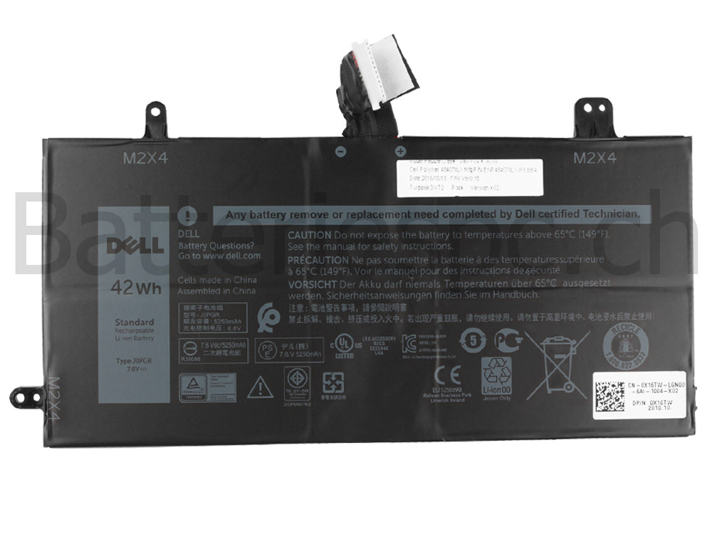 Original 42Wh Batterie Dell J0PGR 0J0PGR X16TW FTH6F