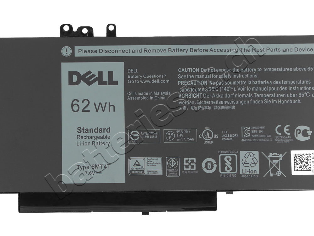 Original 62Wh Batterie Dell Latitude E5570-XTXFH