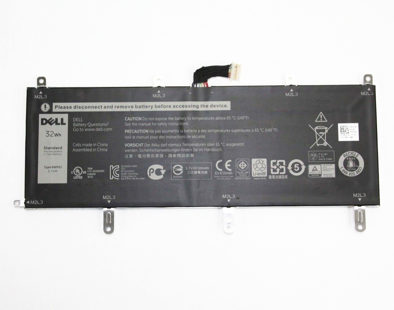 Original 8720mAh 32Wh Dell 69Y4H JKHC1 Batterie