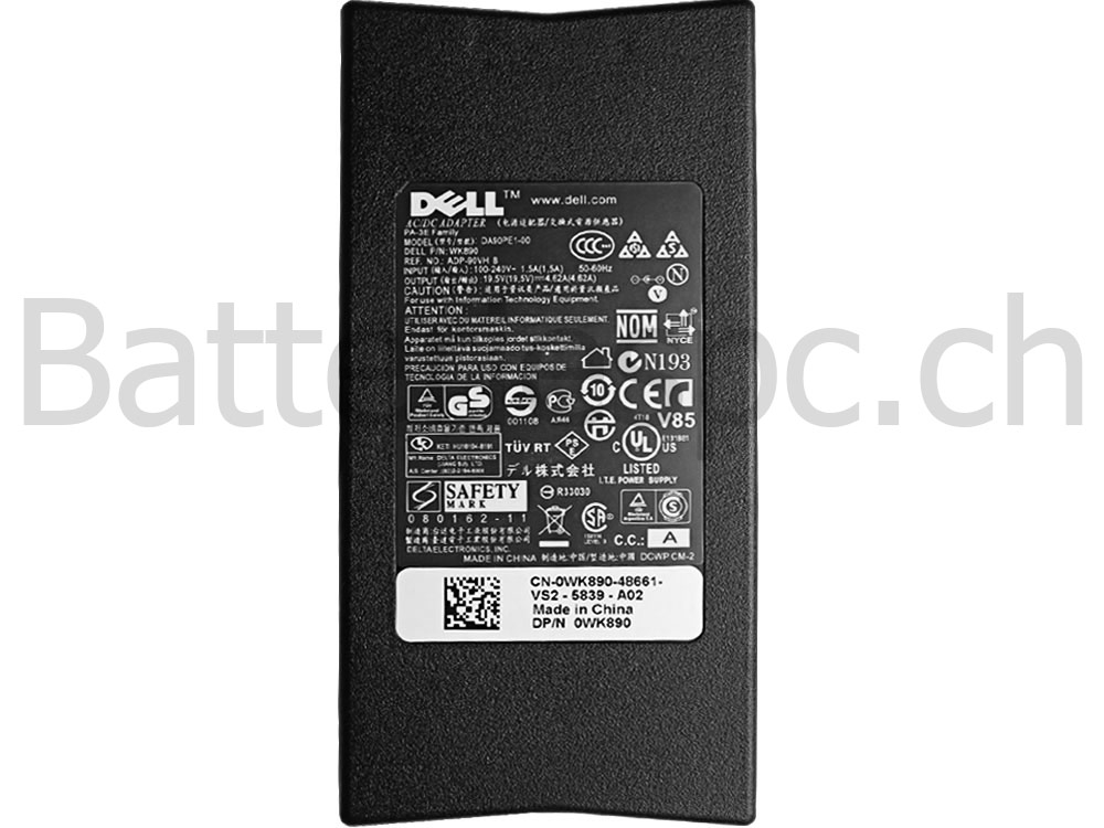 90W Dell Latitude 5414 P46G Original AC Adaptateur Chargeur