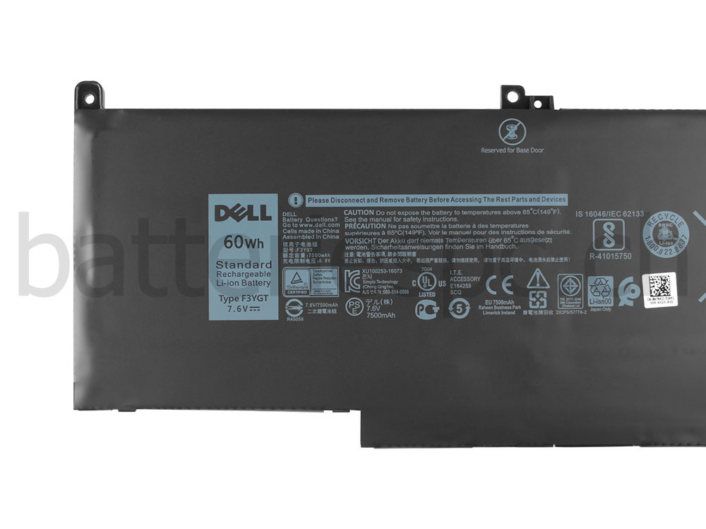 7500mAh 60Wh Original Batterie Dell Latitude 7380 P28S001