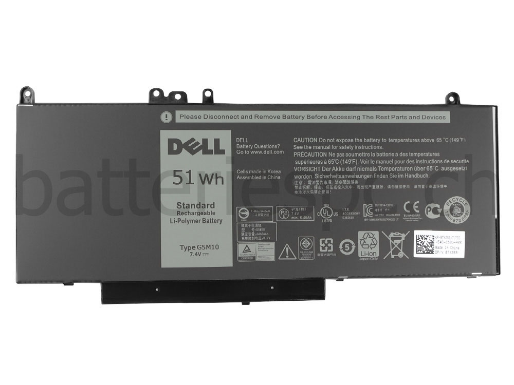 Original 51Wh Batterie Dell Latitude 12 E5250 P25S001