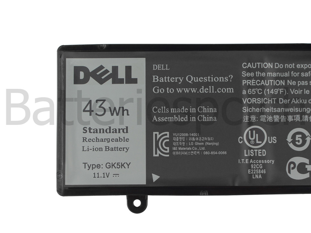 Original 43Wh Dell Inspiron 15 7568 Batterie