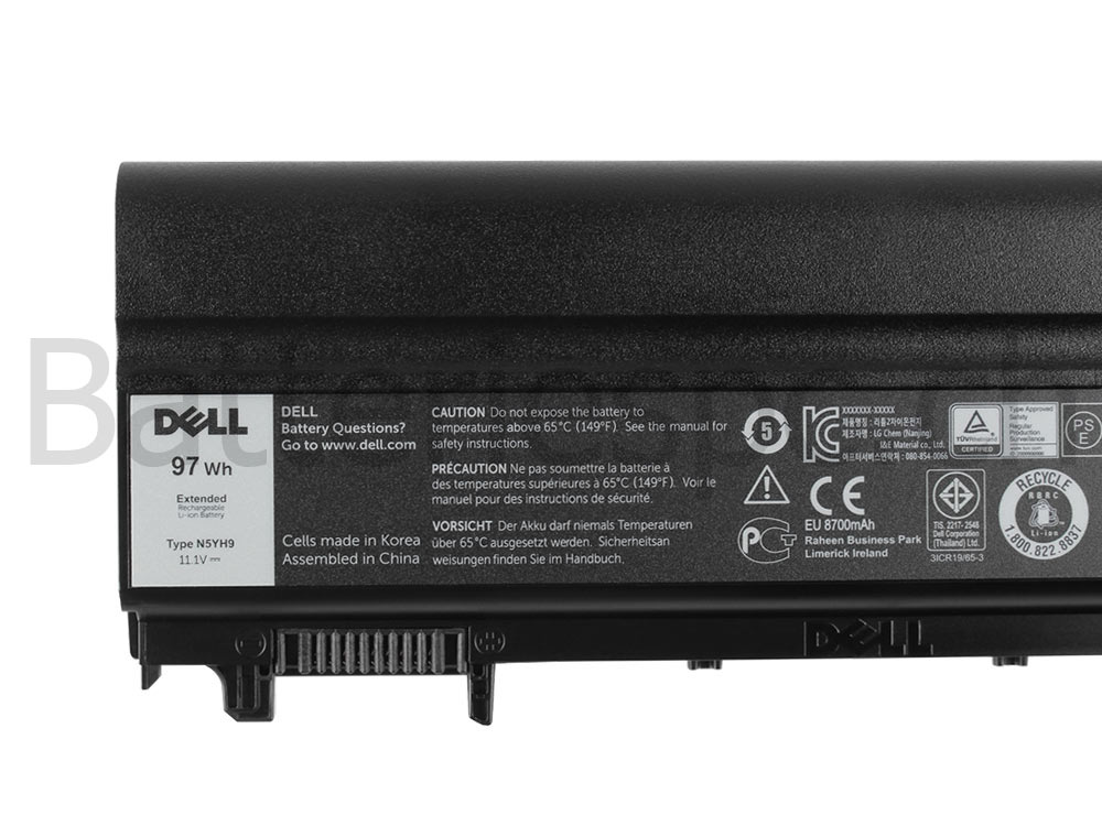 97Wh Original Batterie Dell 0M7T5F 0970V9 RRNJ1