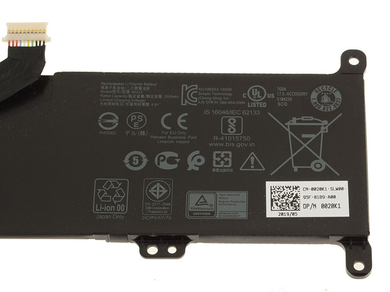 3500mAh 28Wh Batterie Dell Inspiron 3195 2-in-1