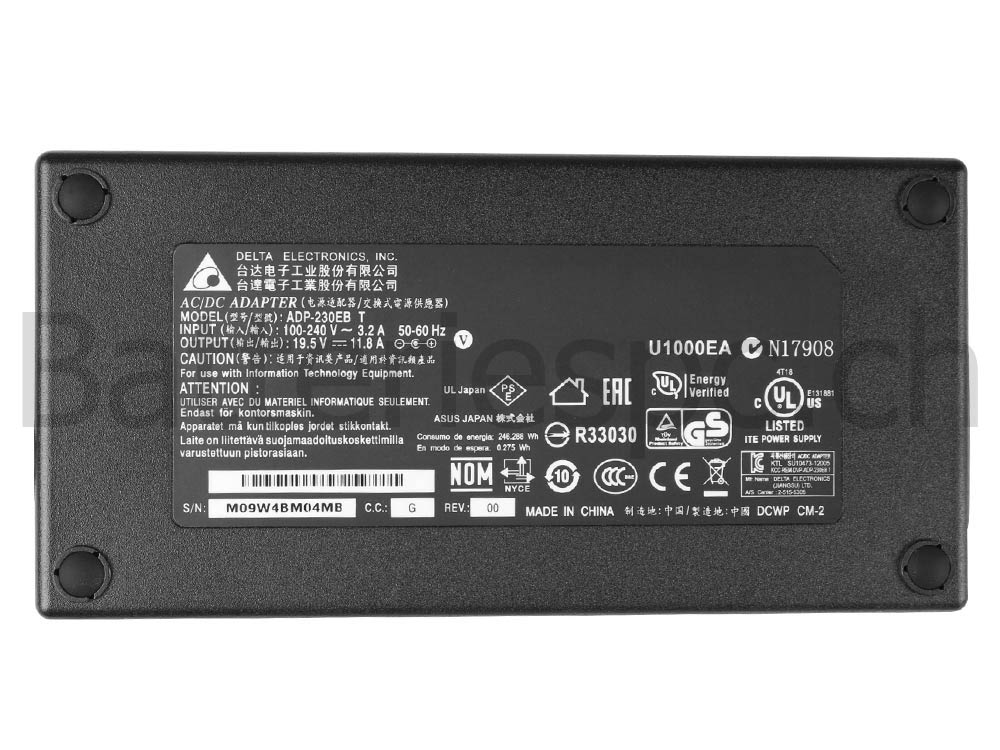 230W AC Adaptateur Chargeur Chicony Fujitsu A17-230P1A