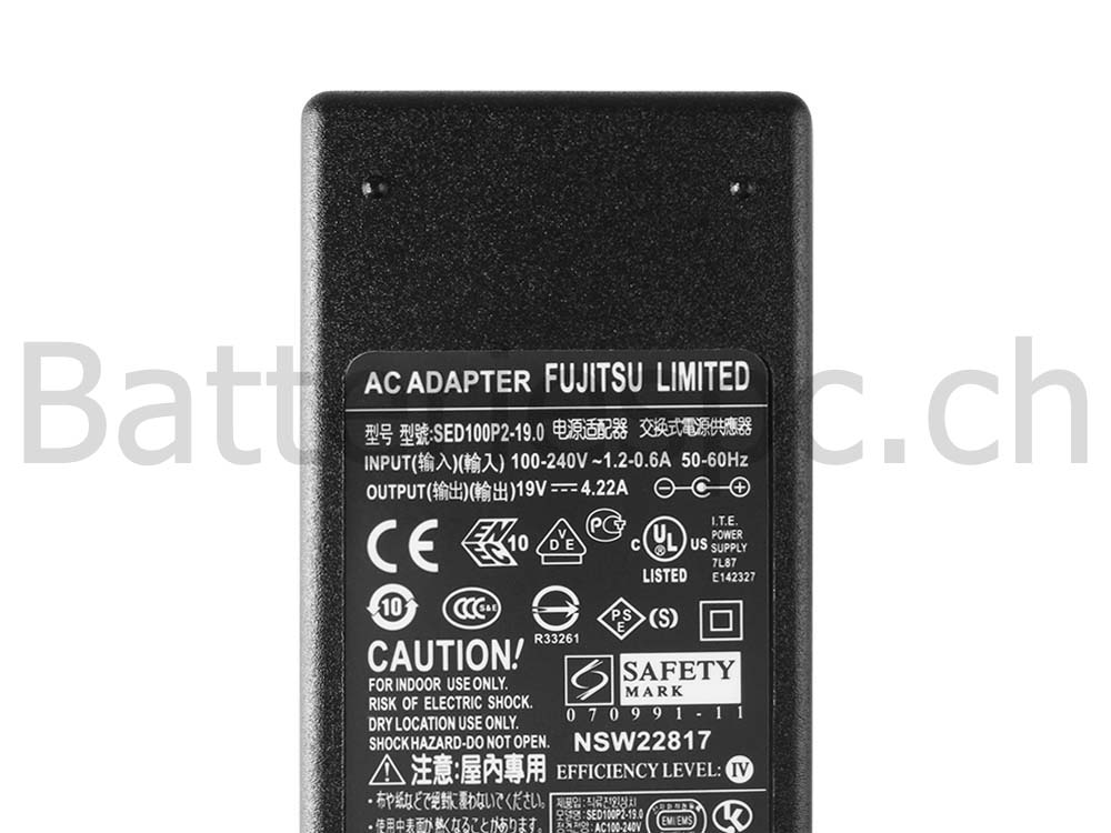 80W Original AC Adaptateur Chargeur pour Fujitsu lifebook U904 Ultrabook