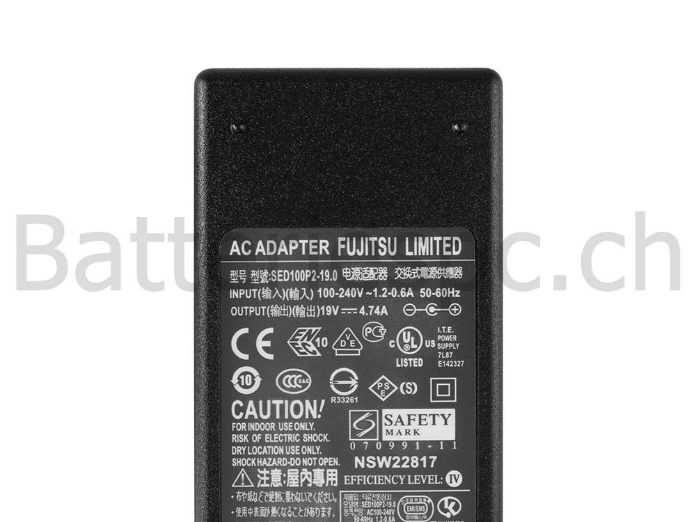 90W Original AC Adaptateur Chargeur pour Fujitsu lifebook E734 E554 E544