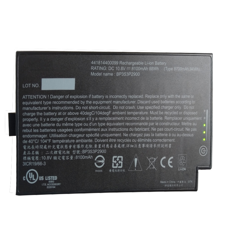 8100mAh 88Wh Media Bay Batterie Getac B300 B300X v200