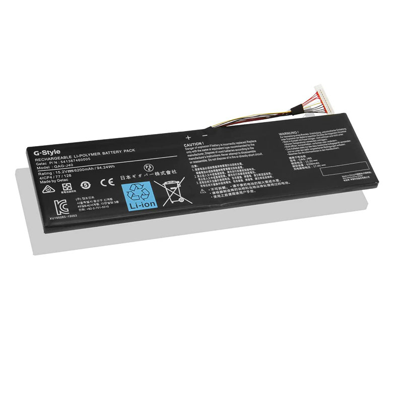 6200mAh 94.24Wh Batterie Gigabyte Aero 14 P64Wv7-De325Tb