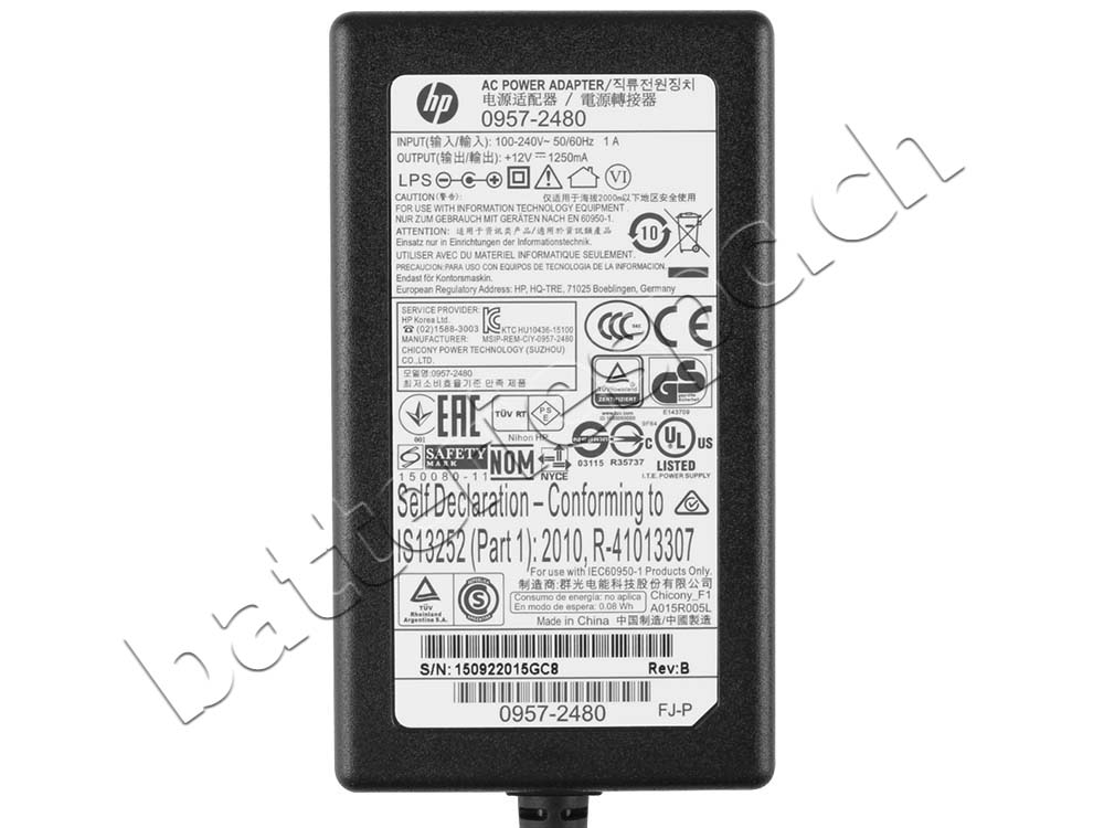 15W Original AC Adaptateur Chargeur pour HP C9870-84204 L1970-80002