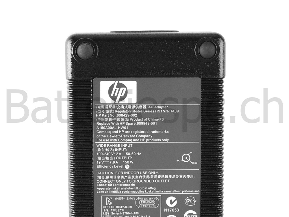 150W Original AC Adaptateur Chargeur pour HP AL192AA#ABA ED519AA