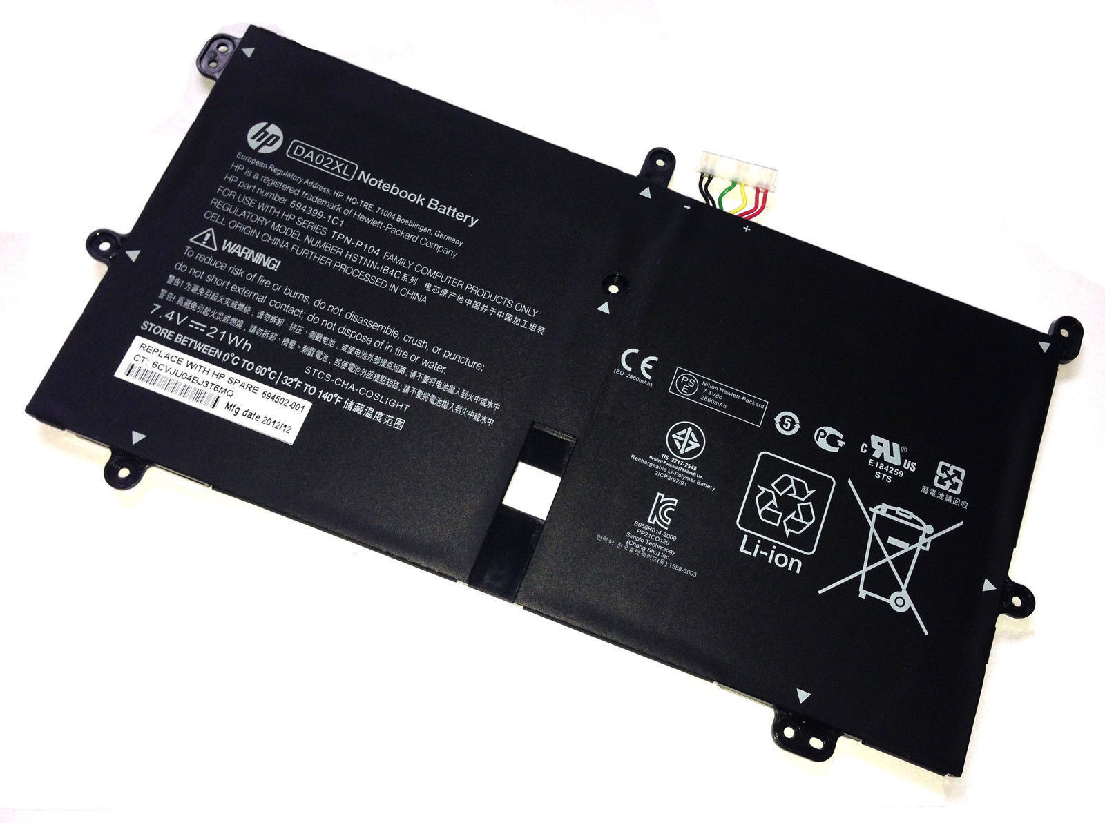 21Wh Original Batterie HP ENVY x2 11-g100