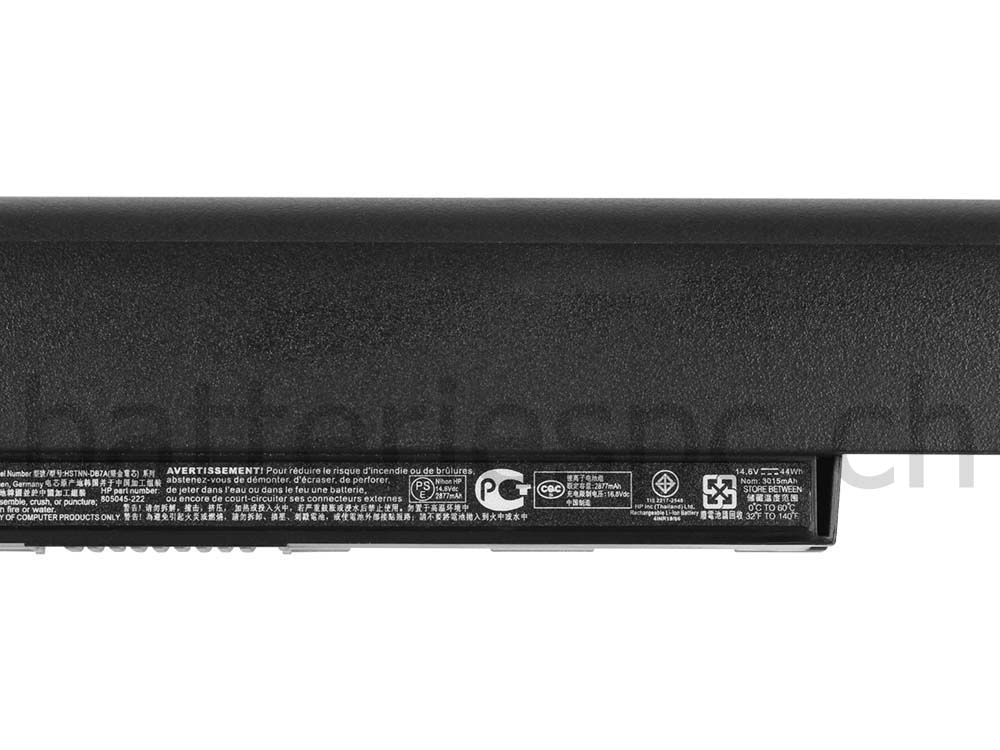 2877mAh 44Wh Batterie HP 805044-221