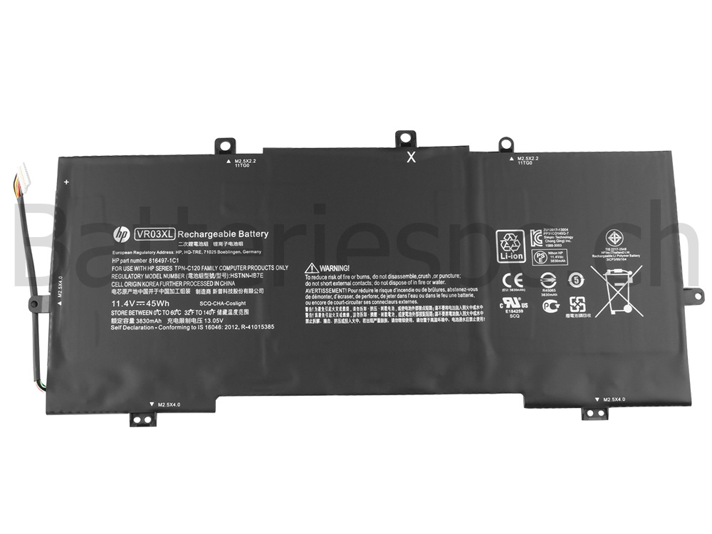 3950mAh 45Wh Batterie HP 816238-850