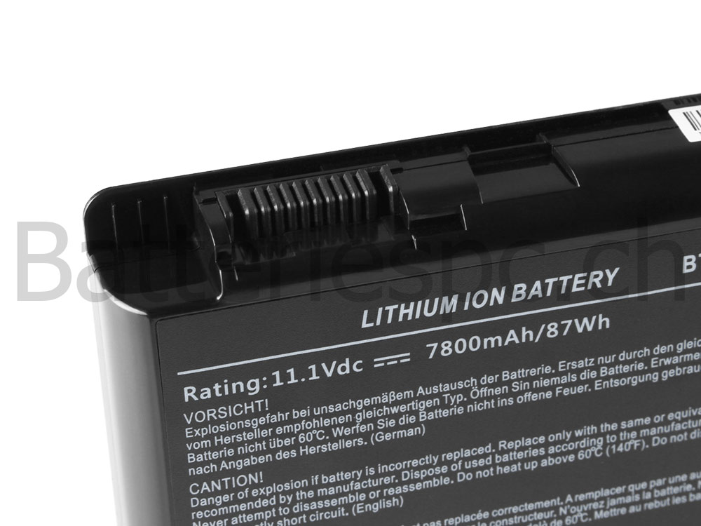 7800mAh Batterie pour MSI BTY-M6D E6603