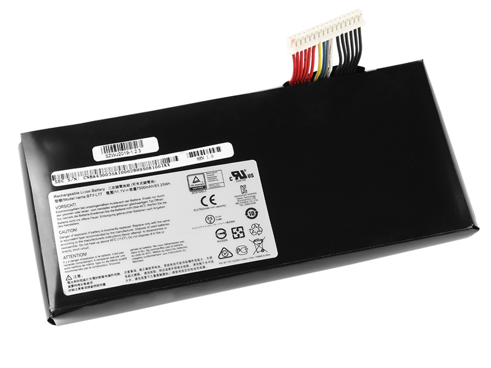 7500mAh Batterie Original pour MSI GT72 2PC Dominator GT72 2PC-058UK