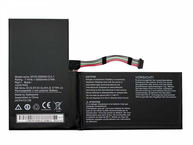 Original 5000mAh 37Wh 2-Cellules Batterie Medion 40054577