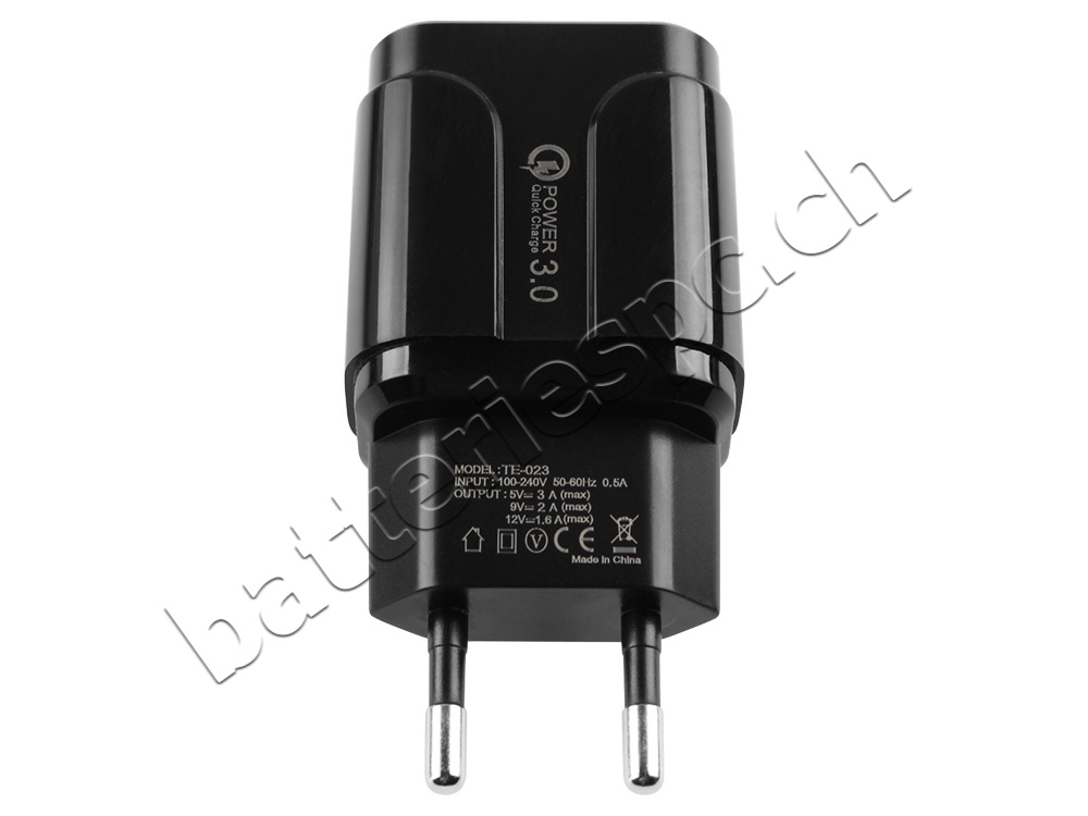 18W USB-C TYPE-C QC3.0 Samsung Galaxy A02s SM-A025G/DS AC Adaptateur Chargeur