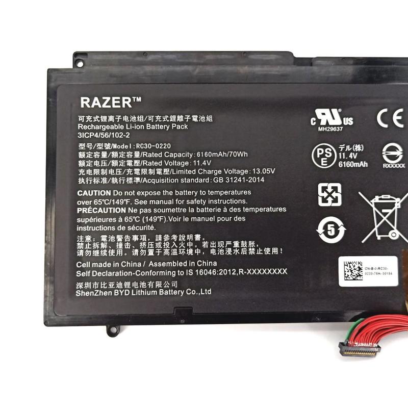 6160mAh 70Wh 3-Cellules Batterie Razer Blade Pro 17 RZ09-03147W02-R3W1